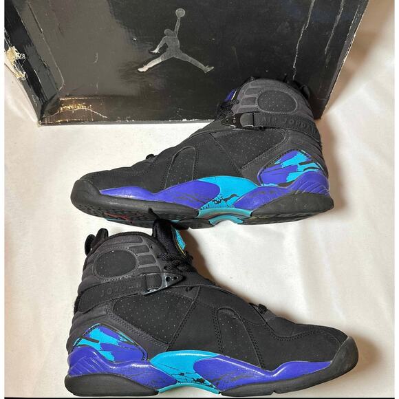 Size 8.5 - Nike Air Jordan 8 Retro Aqua 2007 Men's Shoes Ships Now - Picture 3 of 10